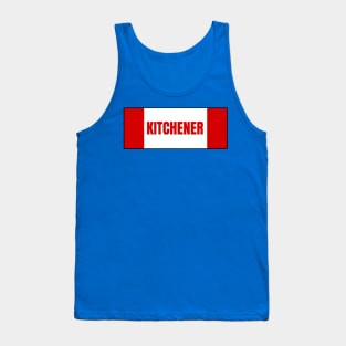 Kitchener City in Canadian Flag Colors Tank Top